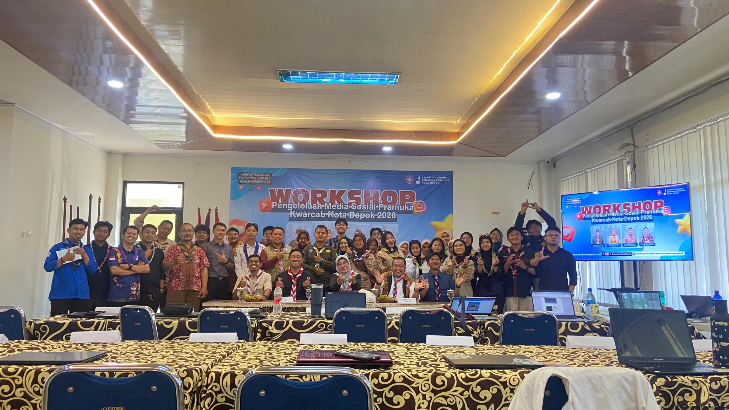 Transformasi Digital Pramuka: Kwarran Cilodong Ikuti Workshop Pengelolaan Media Sosial Kwarcab Kota Depok